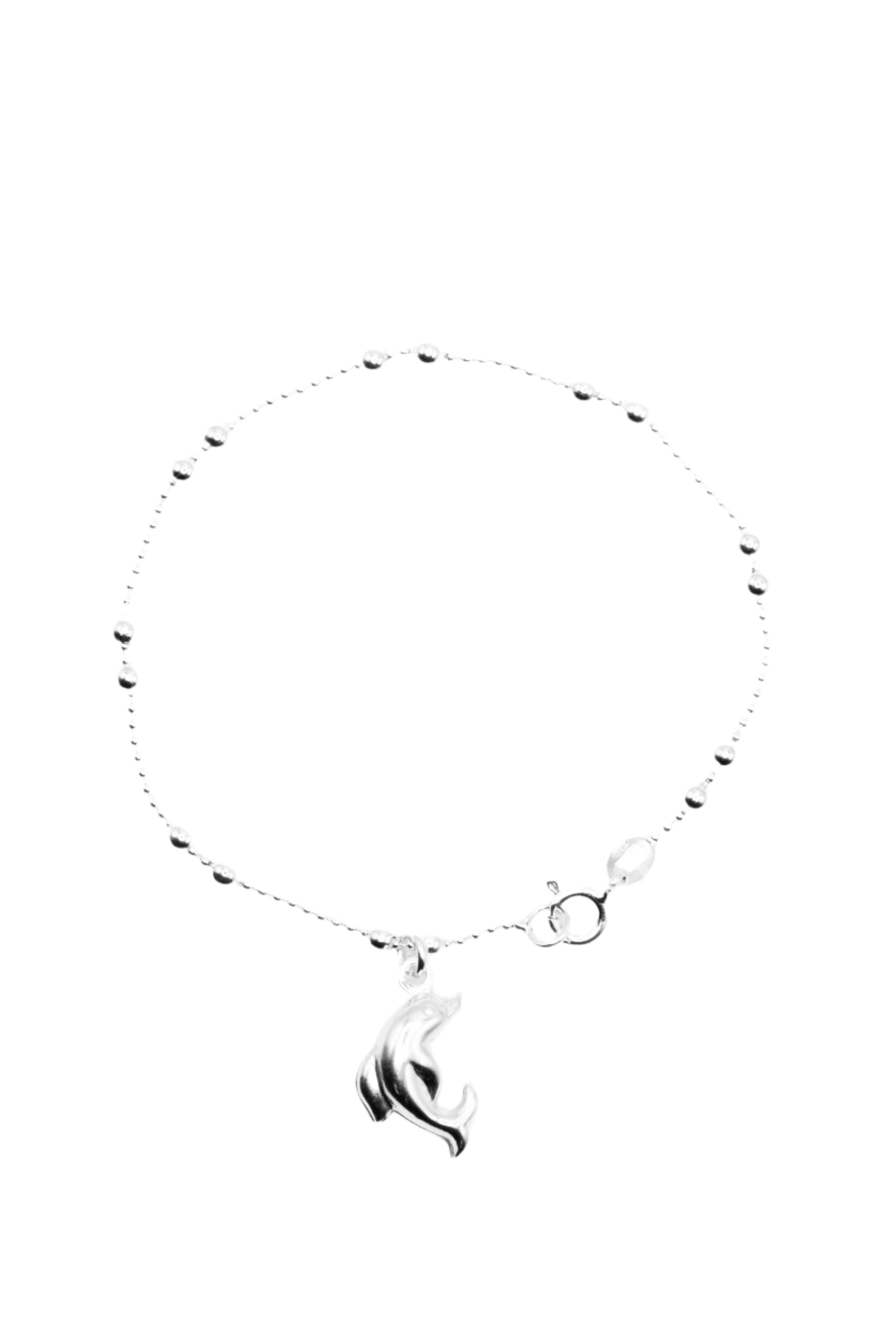 Zale Dangling Dolphin 925 Sterling Silver Chain Bracelet