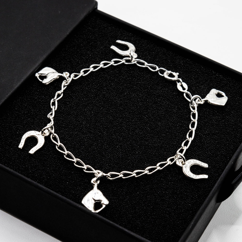 
                      
                        Dante Horseshoe 925 Sterling Silver Charm Bracelet | SilverWorks
                      
                    