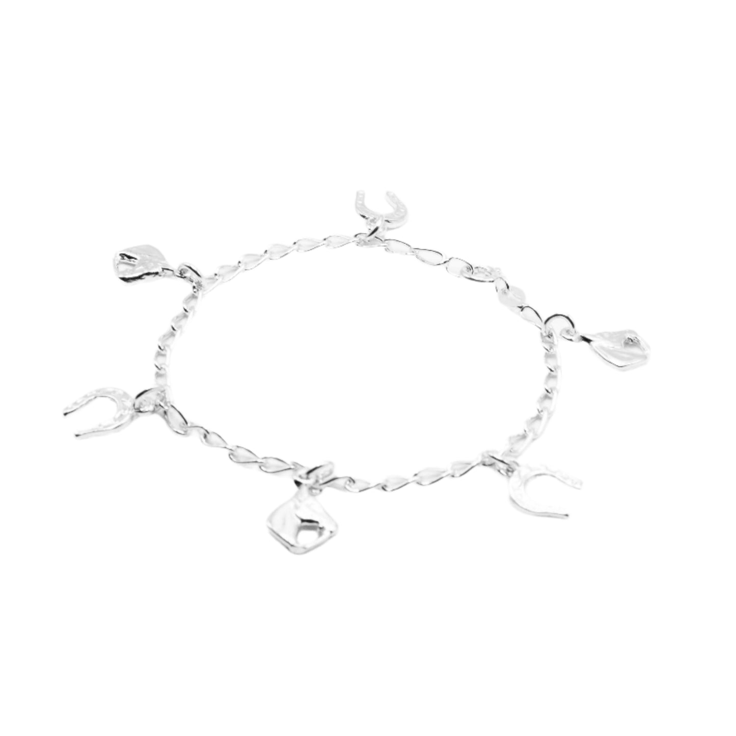 Dante Horseshoe 925 Sterling Silver Charm Bracelet | SilverWorks