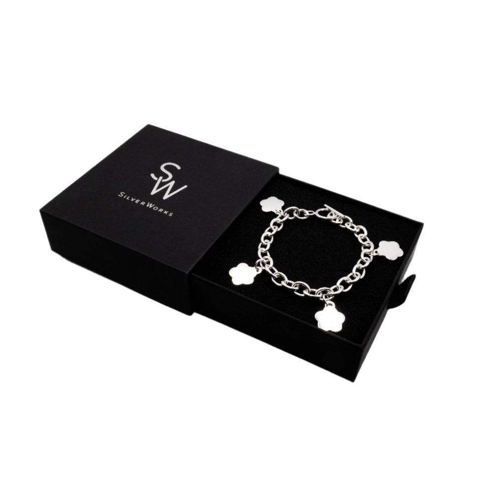 
                      
                        Blossom 925 Sterling Silver Charm Bracelet | SilverWorks
                      
                    