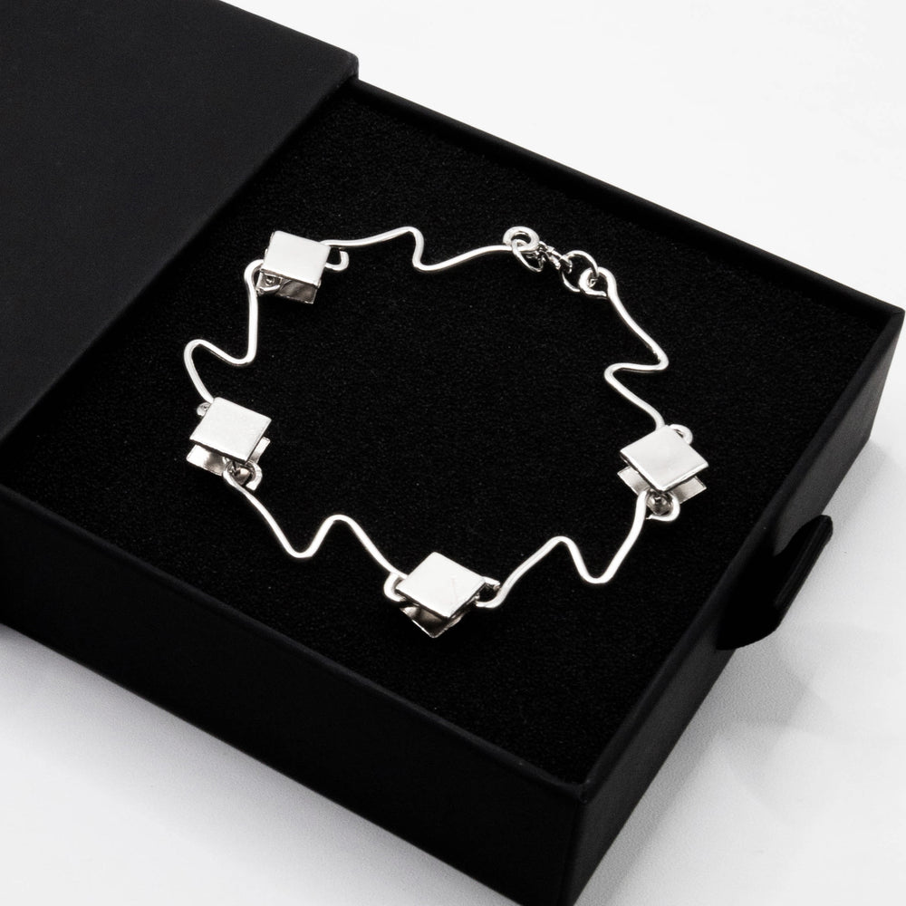 
                      
                        Alaya Square 925 Sterling Silver Bracelet | SilverWorks
                      
                    