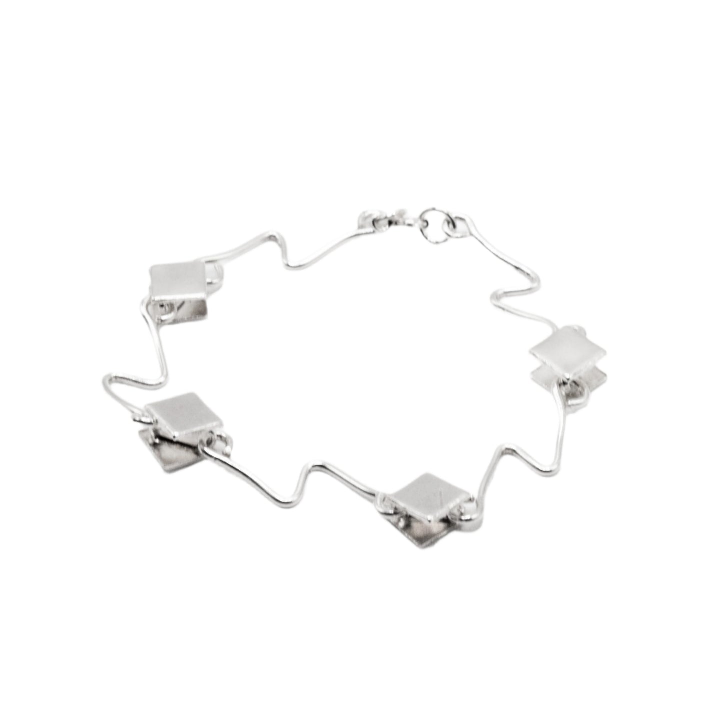 Alaya Square 925 Sterling Silver Bracelet | SilverWorks