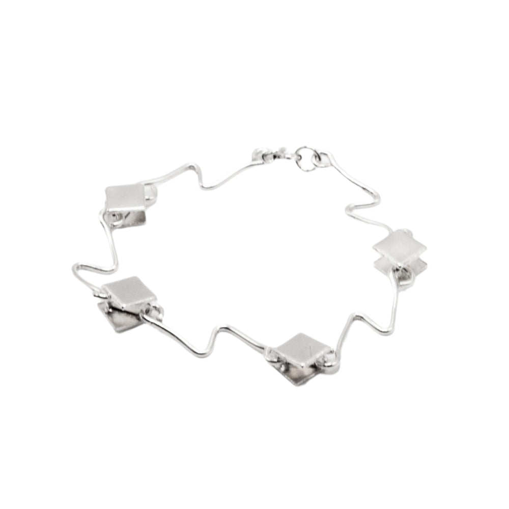 
                      
                        Alaya Square 925 Sterling Silver Bracelet | SilverWorks
                      
                    