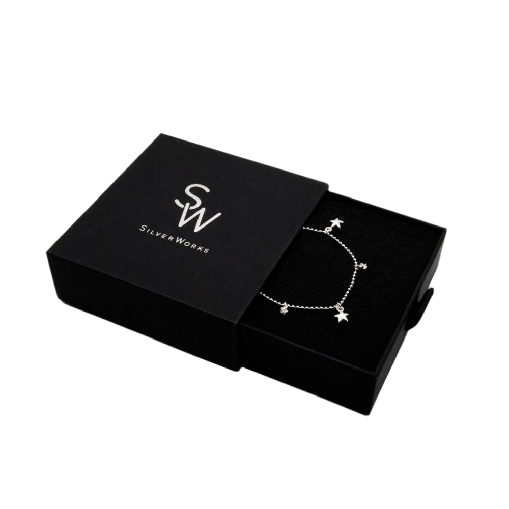 
                      
                        Louisa 925 Sterling Silver Charm Bracelet | SilverWorks
                      
                    