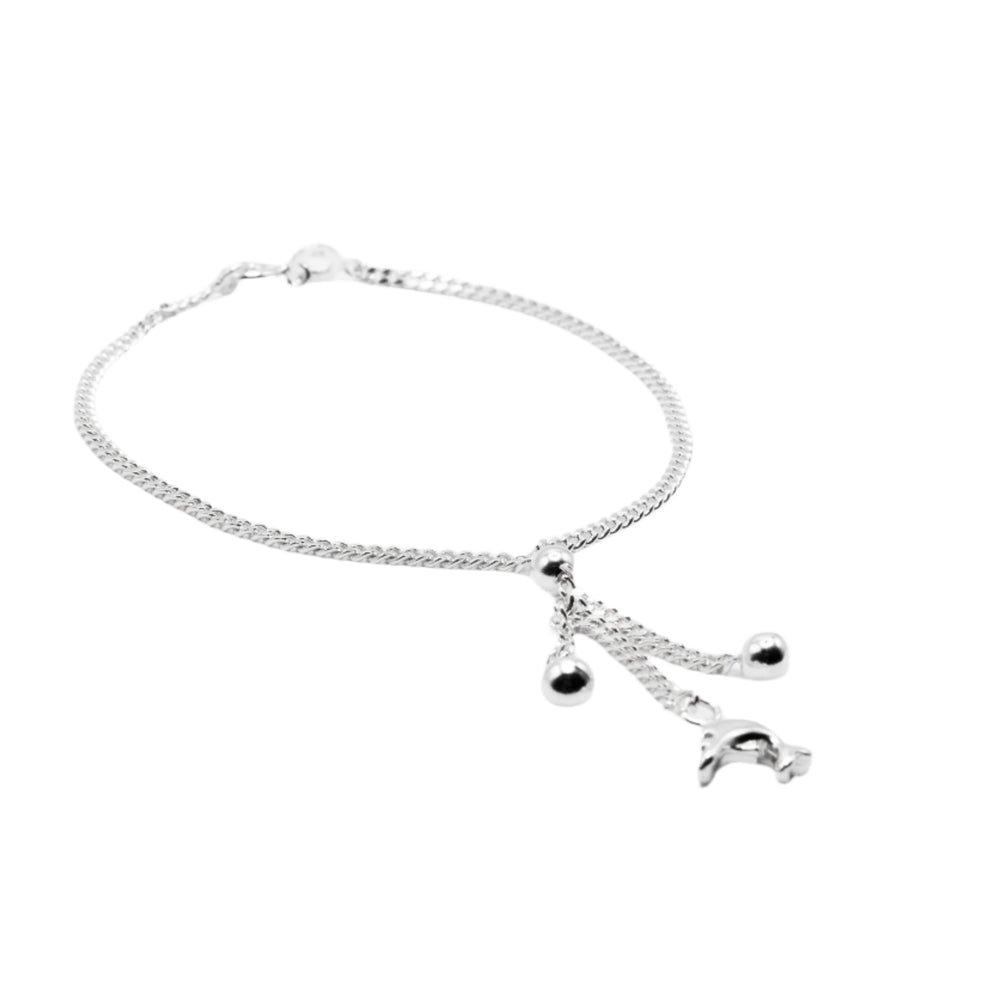 
                      
                        Wade Dangling Dolphin 925 Sterling Silver Chain Bracelet | SilverWorks
                      
                    