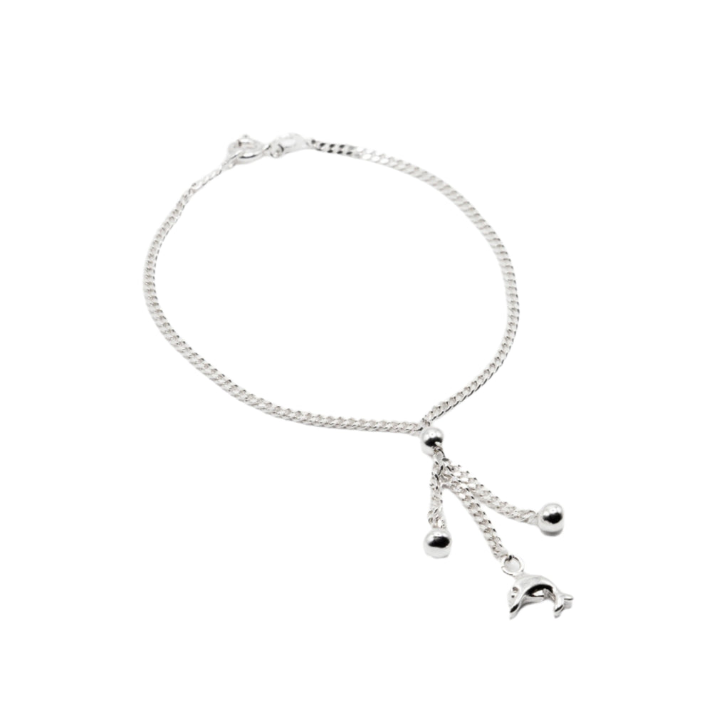 
                      
                        Wade Dangling Dolphin 925 Sterling Silver Chain Bracelet | SilverWorks
                      
                    