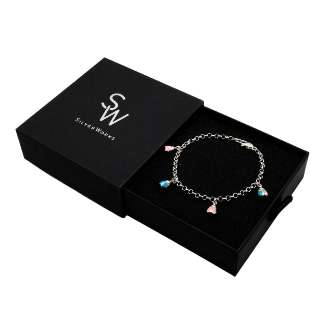 
                      
                        Merlin Multicolor Enamel 925 Sterling Silver Charm Bracelet | SilverWorks
                      
                    