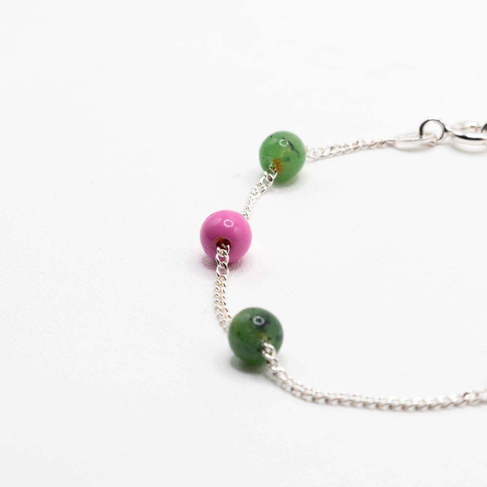
                      
                        Ciara Multicolor Beads 925 Sterling Silver Chain Bracelet | SilverWorks
                      
                    