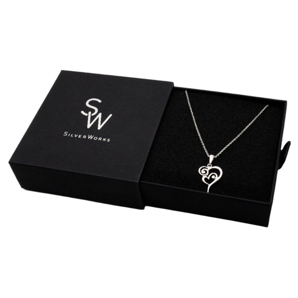 
                      
                        Mother & Child Heart 925 Sterling Silver Pendant Necklace | SilverWorks
                      
                    