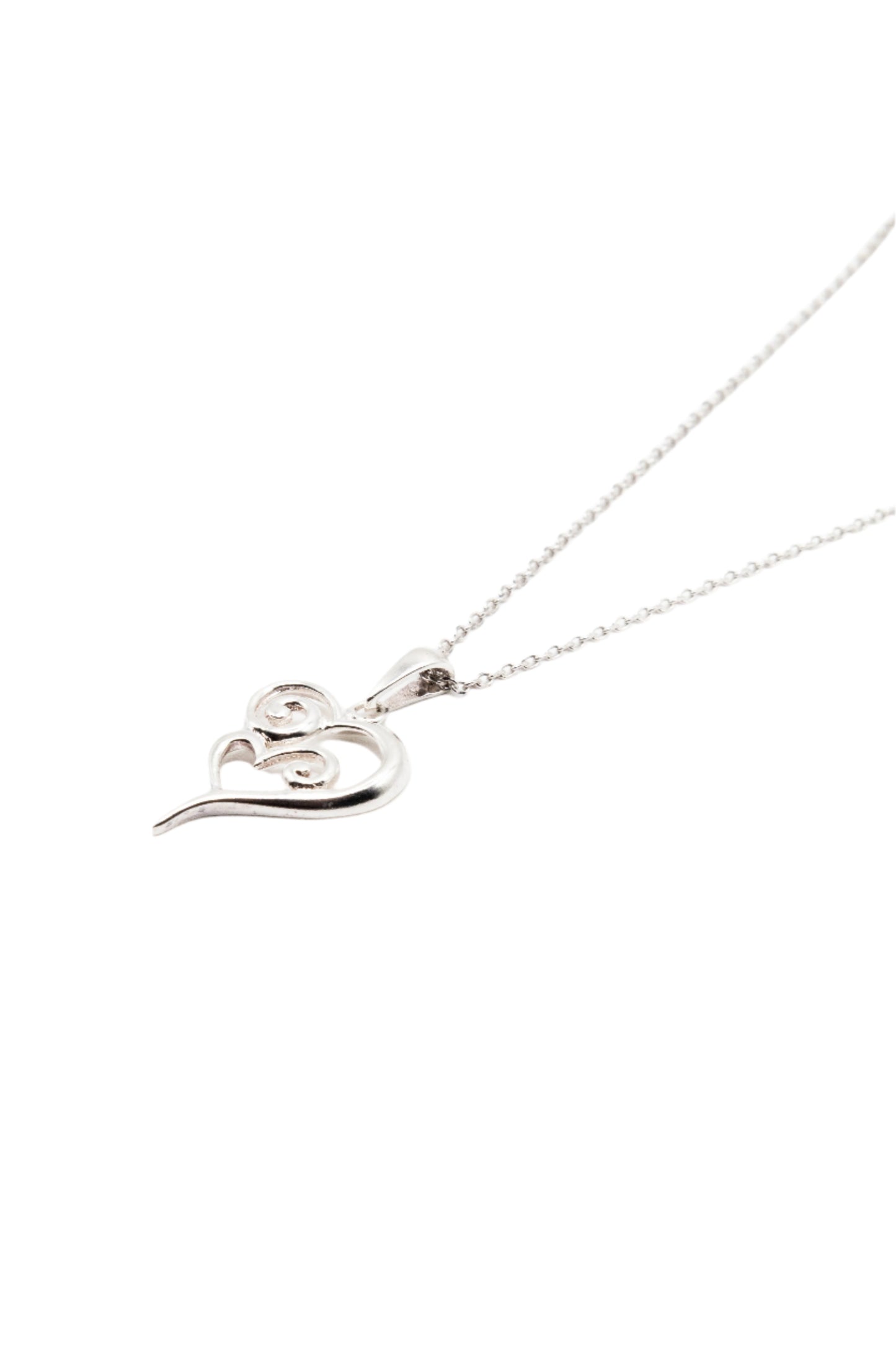 Mother & Child Heart 925 Sterling Silver Pendant Necklace | SilverWorks