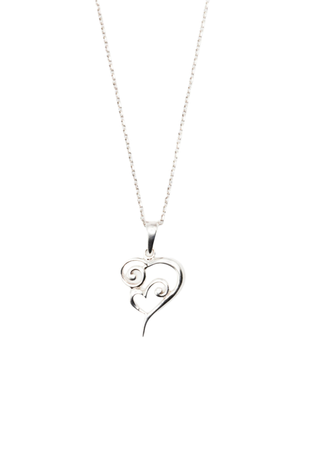 Mother & Child Heart 925 Sterling Silver Pendant Necklace | SilverWorks