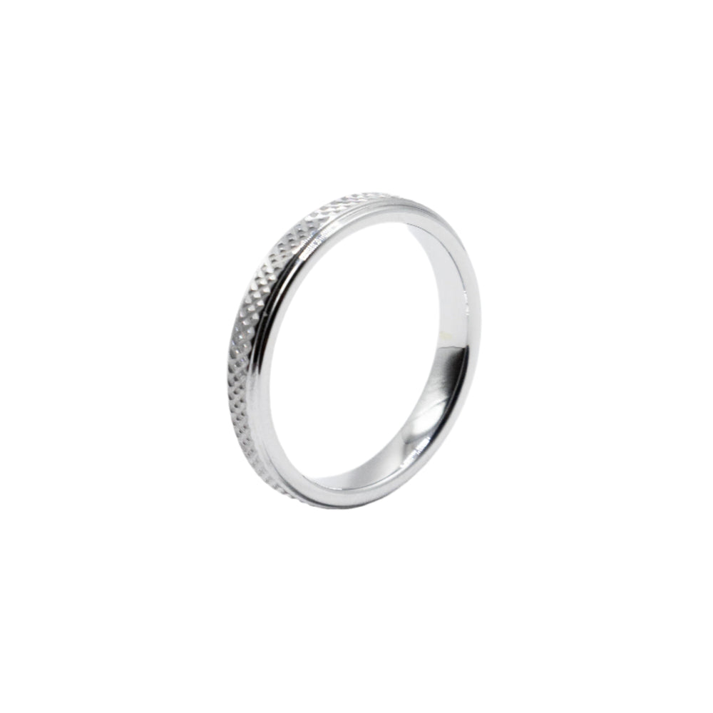 Chad Criss Cross Chemistry Tungsten Wedding Band Ring | SilverWorks