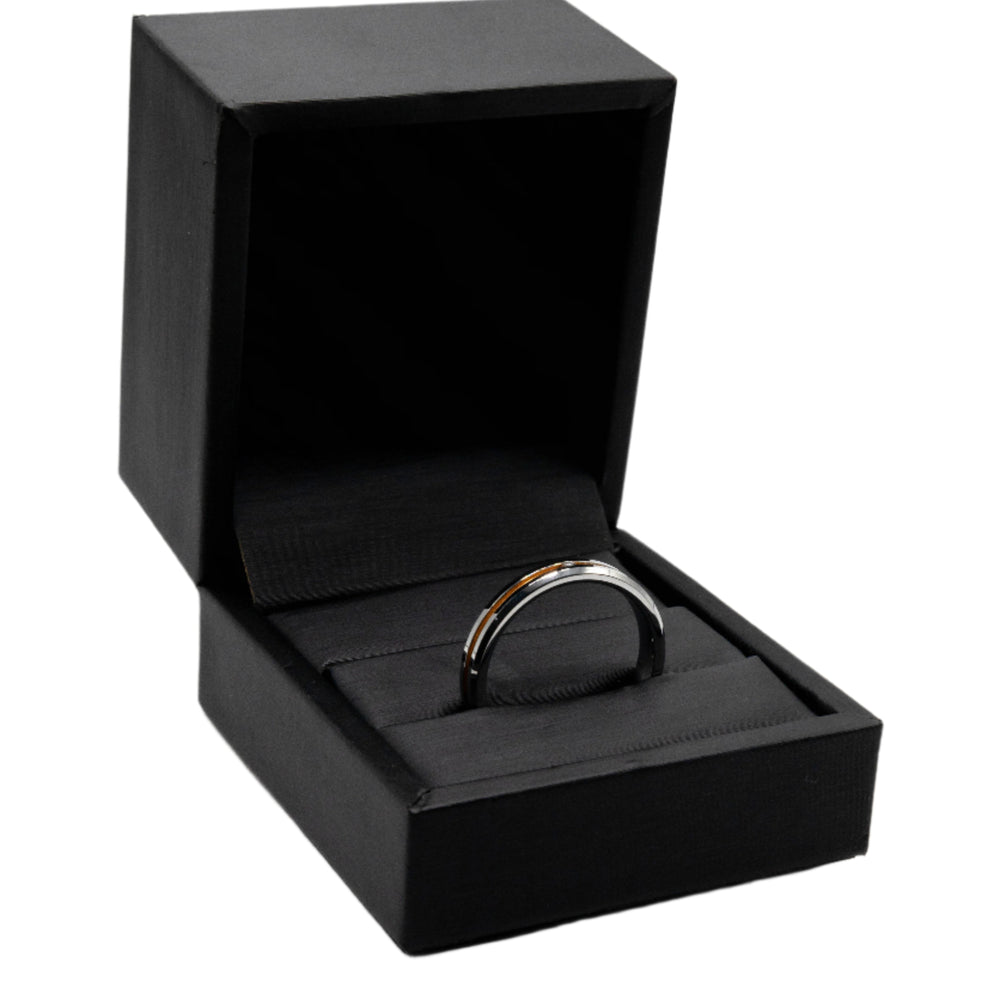 
                      
                        Izumi Two-Tone Tungsten Wedding Ring | SilverWorks
                      
                    