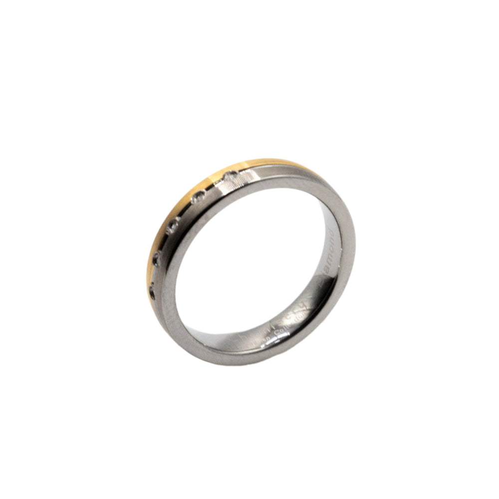 
                      
                        Marlowe Two Tone Diamond Accent Tungsten Wedding Ring
                      
                    