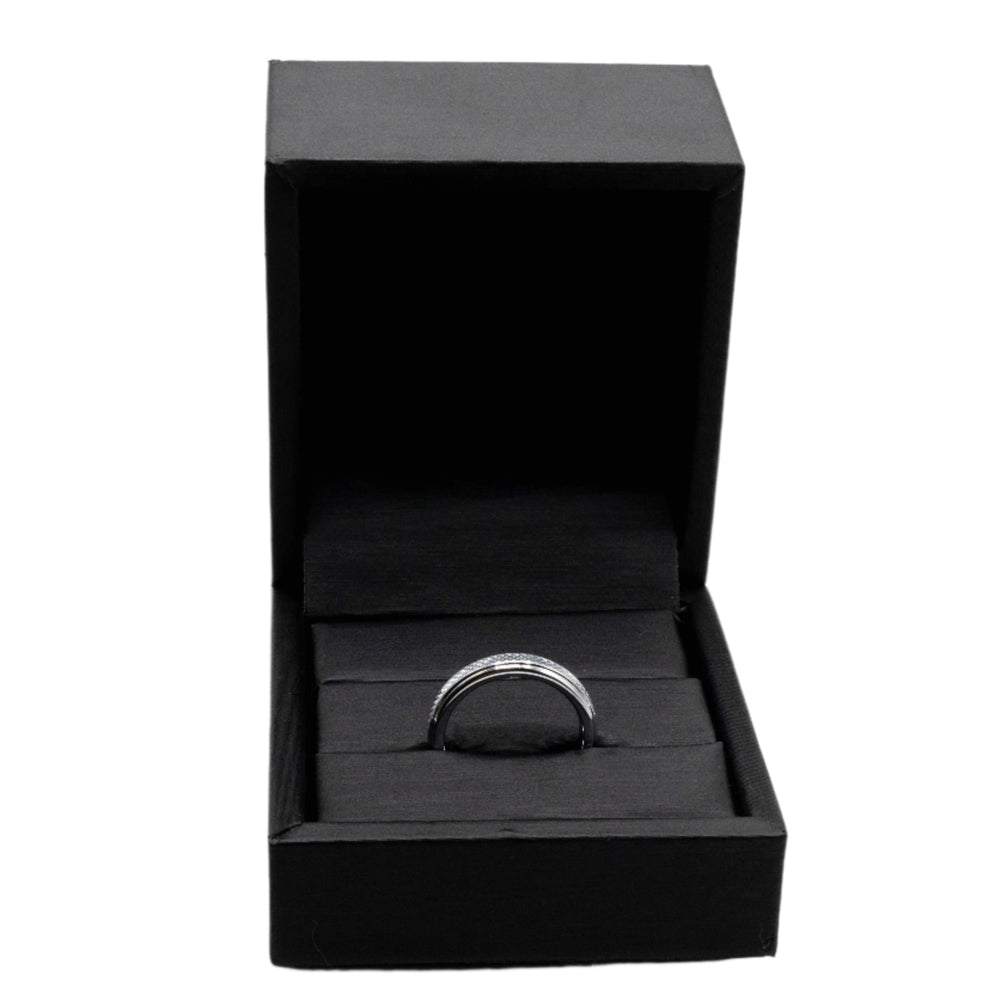 
                      
                        Victoria Embossed Crisscross Tungsten Band Ring | SilverWorks
                      
                    