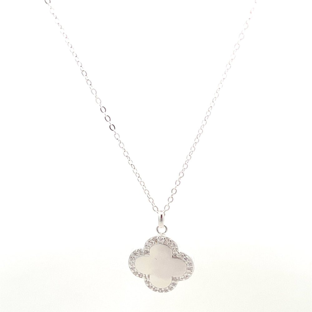
                      
                        CLOVER LEAF PENDANT CZ AT SIDE NECKLACE
                      
                    