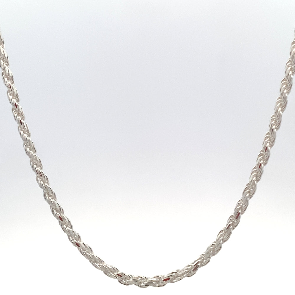 N5175 16IN SLVR ROPE CHAIN NCKLCE 8G