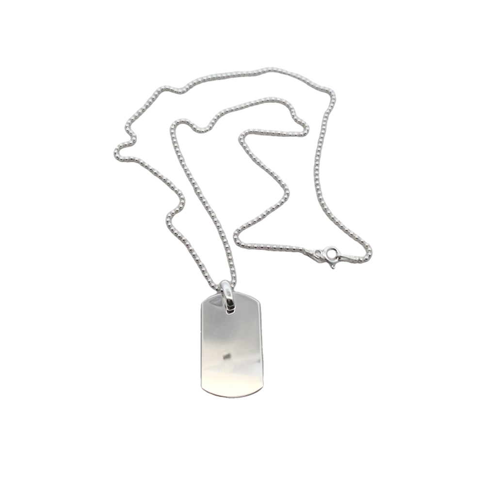 N5231 SLVR 20IN SML BLLCHAIN WTH 23MMX16MM DGTG 7.1G