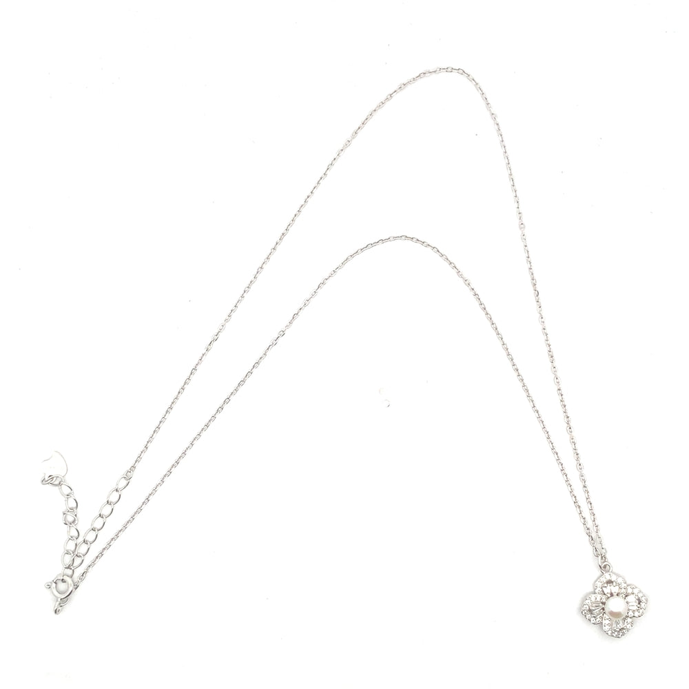 
                      
                        N5259 16IN+2IN CHAIN FULL CZ FLOWER MID PEARL PENDANT 2.54G
                      
                    