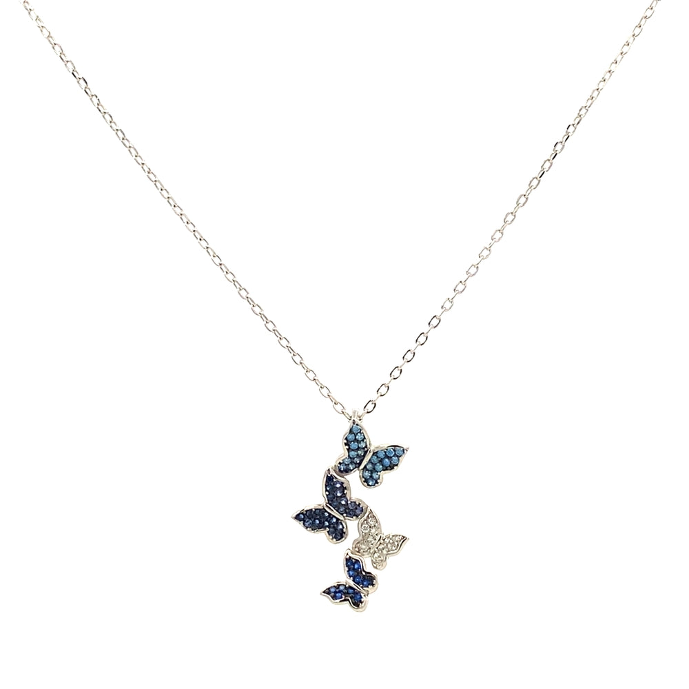 N5281 16IN+1.25IN CHAIN 4LINKED BUTTERFLY PENDANT 3.4G