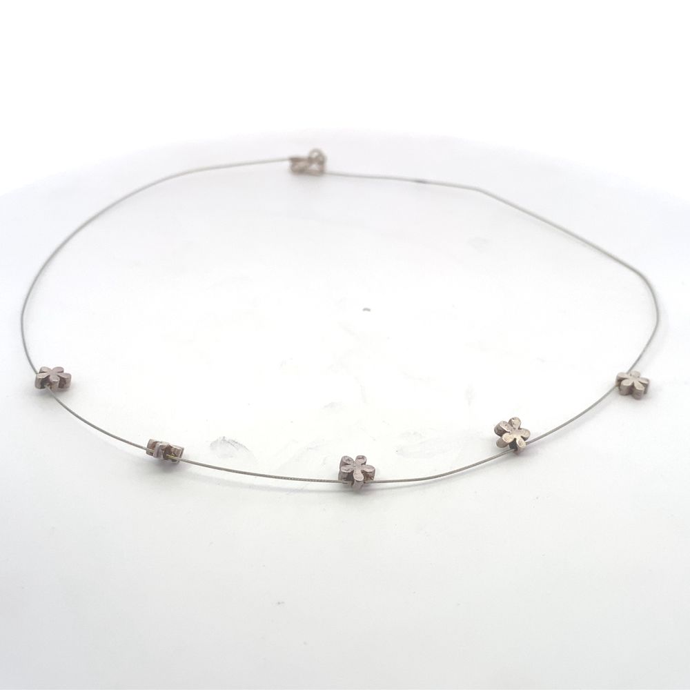 
                      
                        Daisy Flower Charm 925 Sterling Silver Necklace | SilverWorks
                      
                    