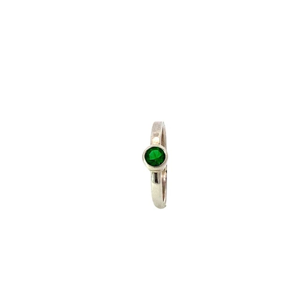 Ada Round Stone 925 Sterling Silver Promise Ring | SilverWorks