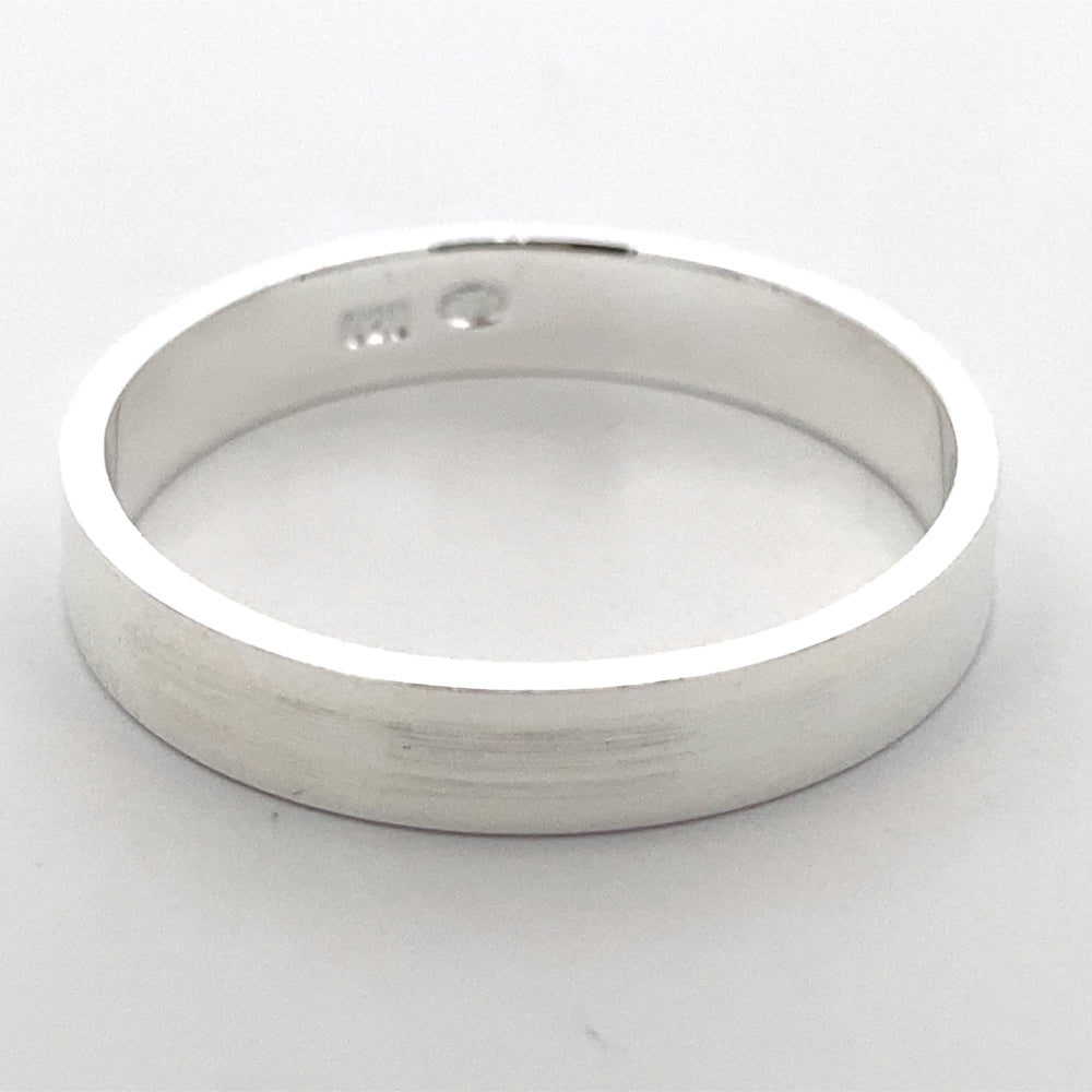 Silver SandBlasted Band Ring