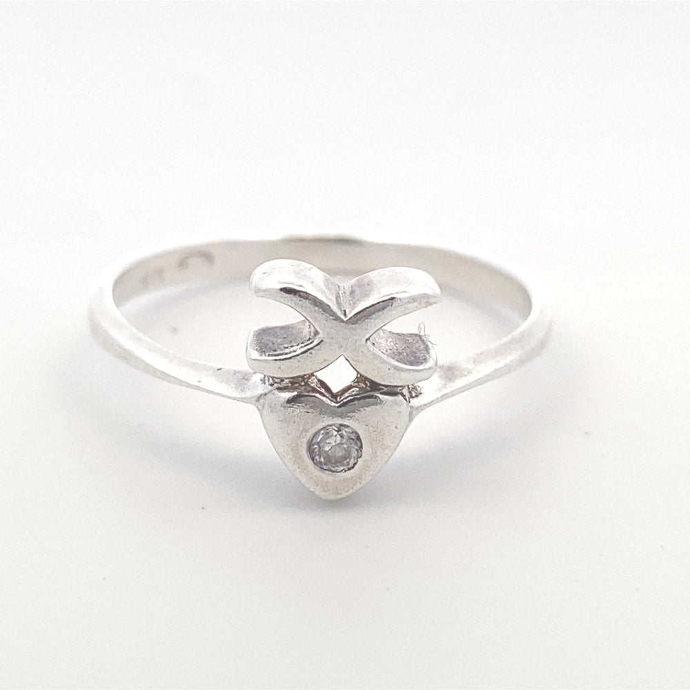 R4722 HEART W/CZ