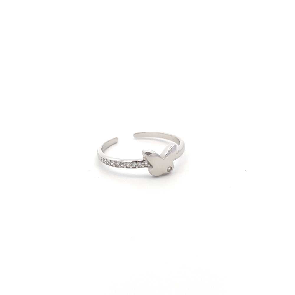 
                      
                        R6607 ADJ SLVR RING WTH CZ ON SDE AND BTTRLY 1SMALL CZ
                      
                    