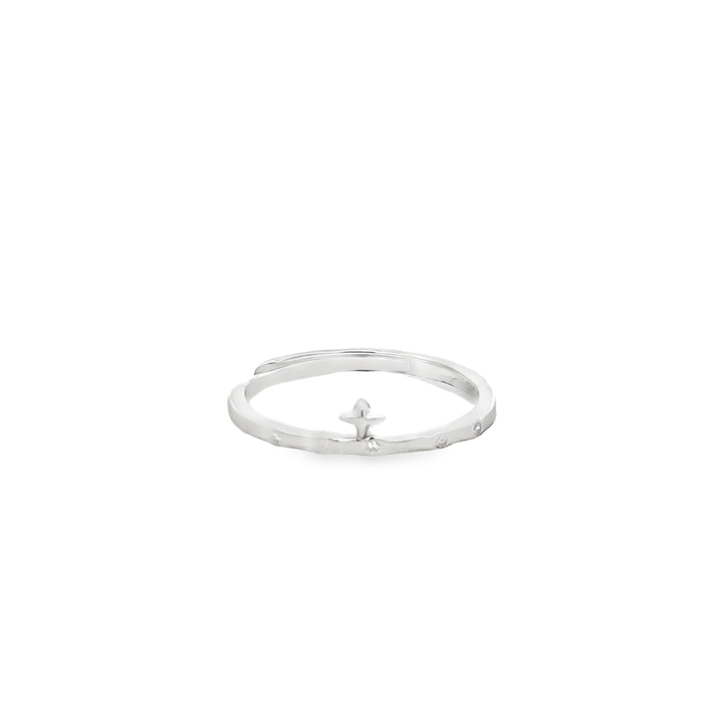 R6705 RHOD 5PC 1MM CZ N 3MM MID NRTHSTR ADJ RING 1.3G – SilverWorks