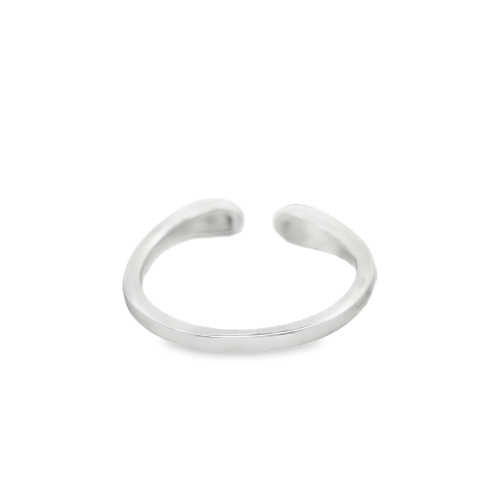 R67108 SILVER DOUBLE END CUFF OPEN RING 1.8G