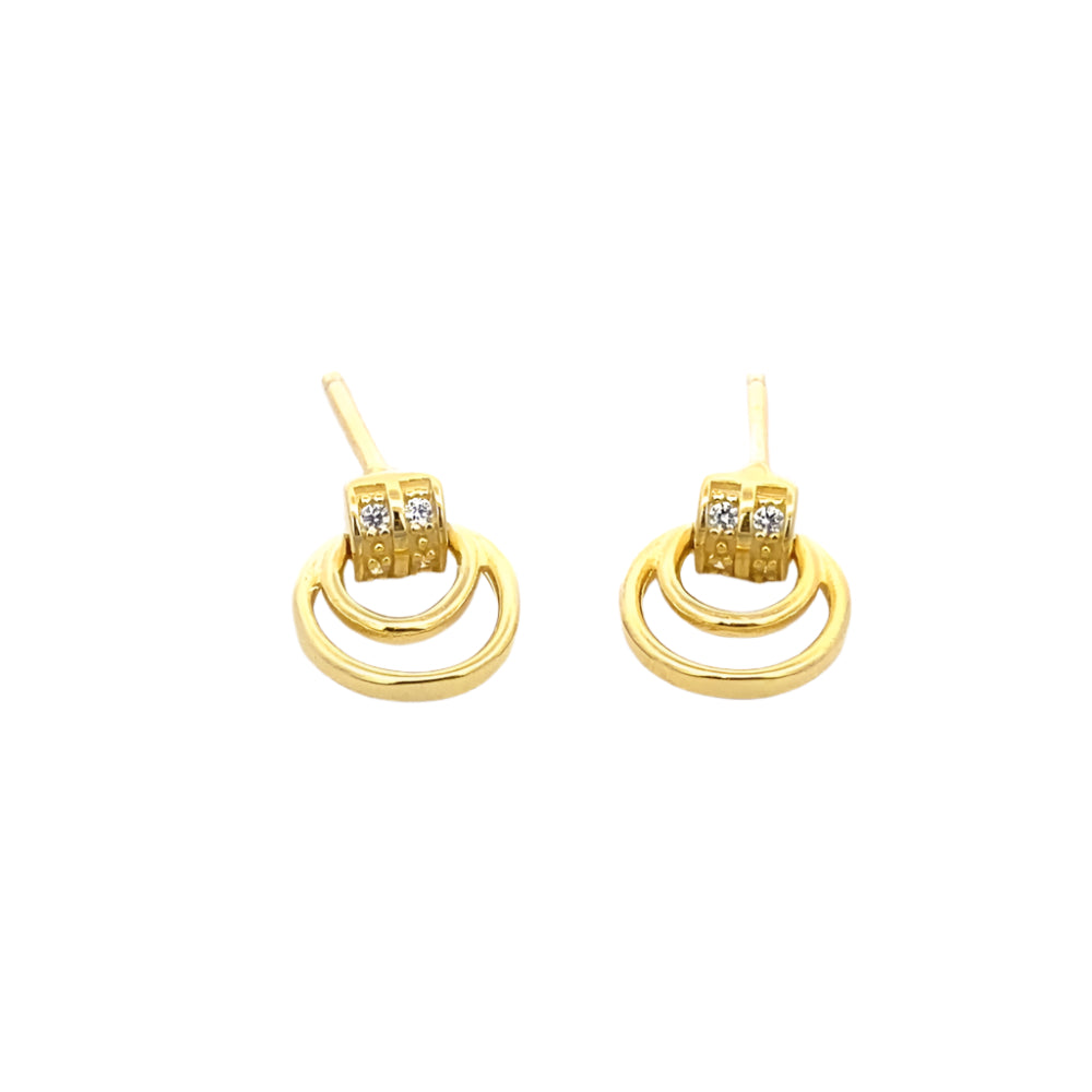 
                      
                        Gold Plated Set of 3 Mini Hoop Earrings with Cubic Zirconia 925 Sterling Silver | SilverWorks
                      
                    