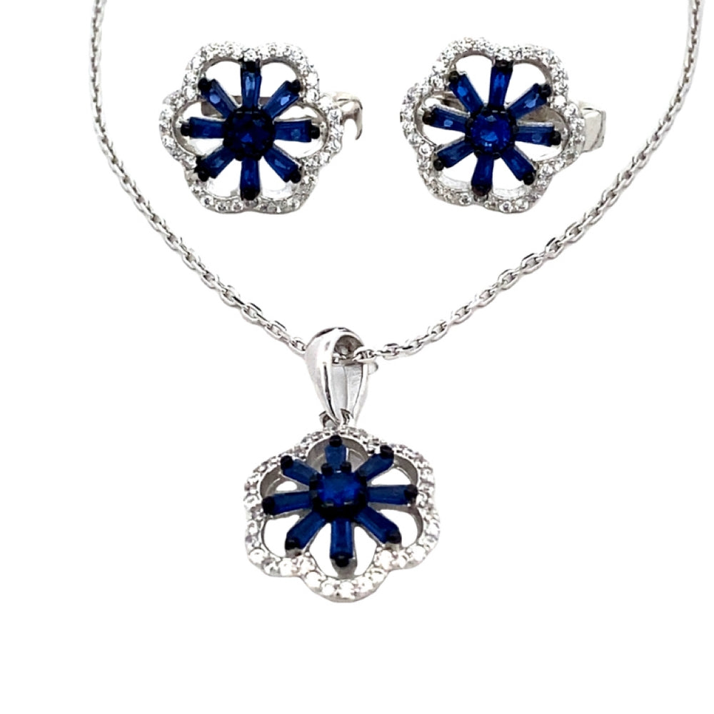 
                      
                        Azure Flower 925 Sterling Silver Jewelry Set | SilverWorks
                      
                    