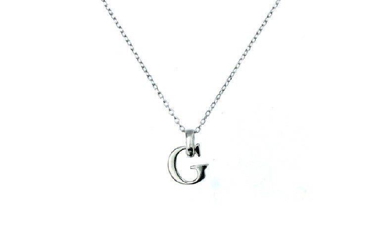 
                      
                        Polished Letter Pendant with Rolo Chain Necklace
                      
                    