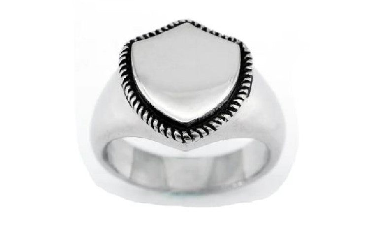 Polished Badge Signet Ring