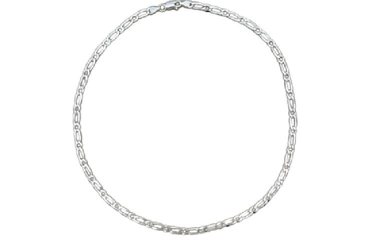 N5198 18IN SLVR FIG100 NCKLACE 9.11G