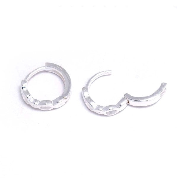Mavise Silver Small Huggie Earrings