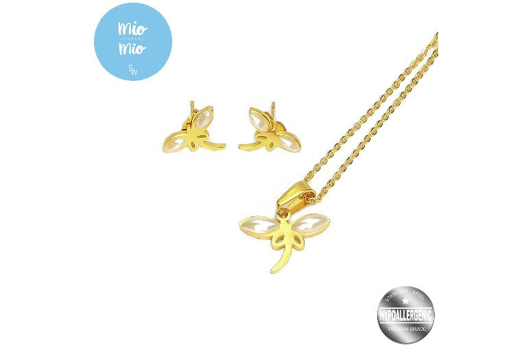 Dragonfly Earrings and Necklace Set
