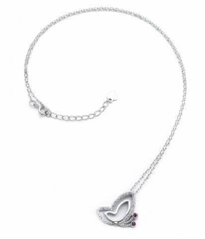 N3967 OPEN CZ BUTTERFLY W/ CHAIN SN 3.3G