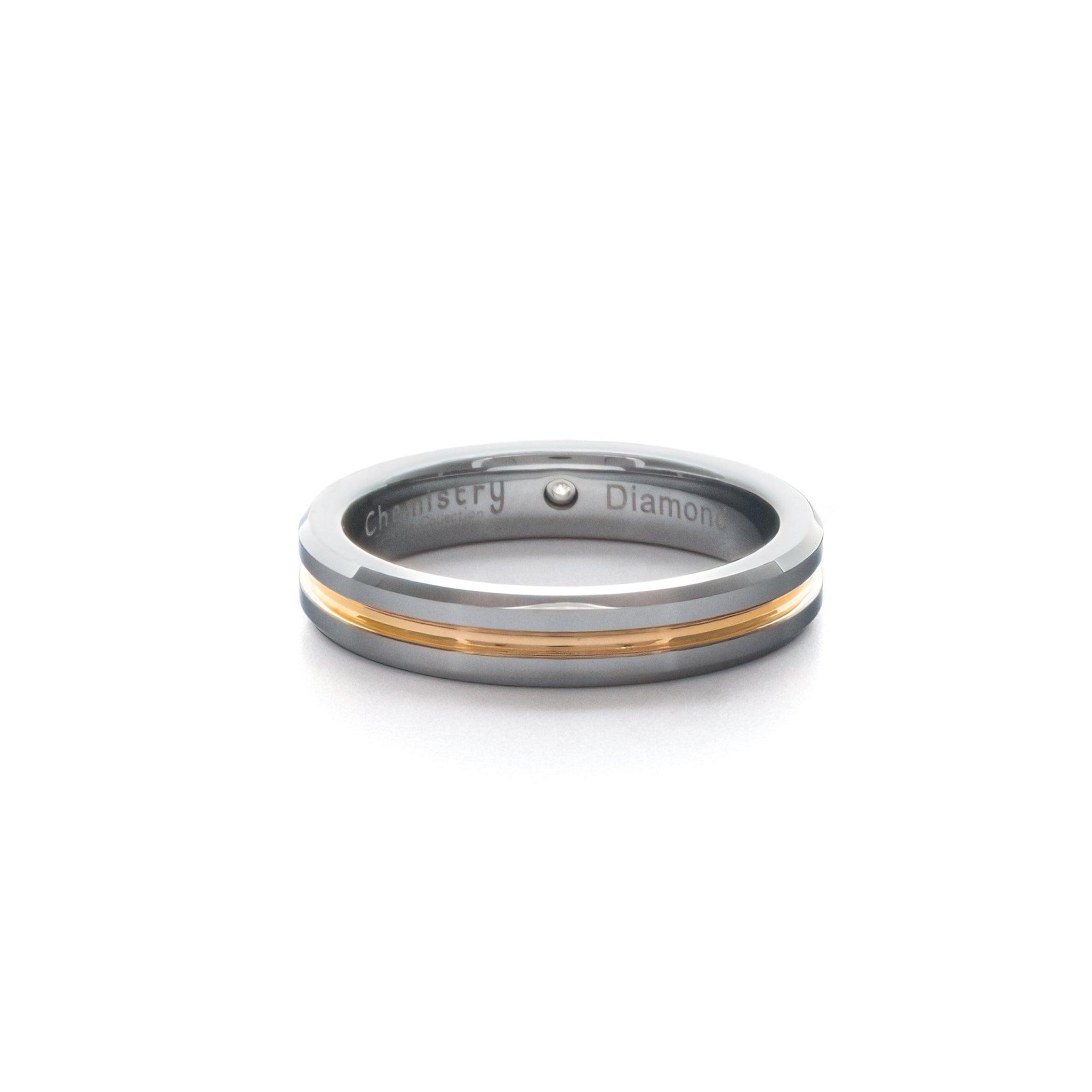 Izumi Two-Tone Tungsten Wedding Ring | SilverWorks