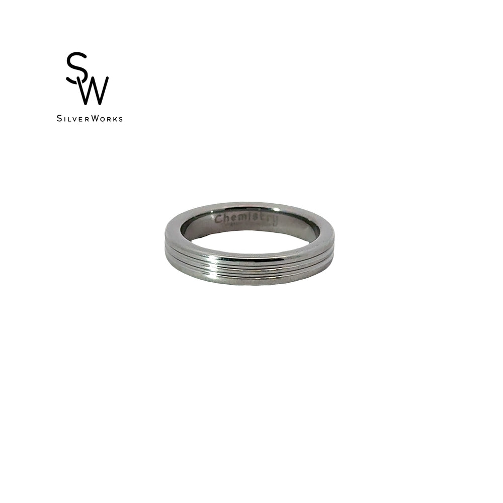 『TW RING SILVER』 T435 TUNGSTEN RING POLISHED – SilverWorks