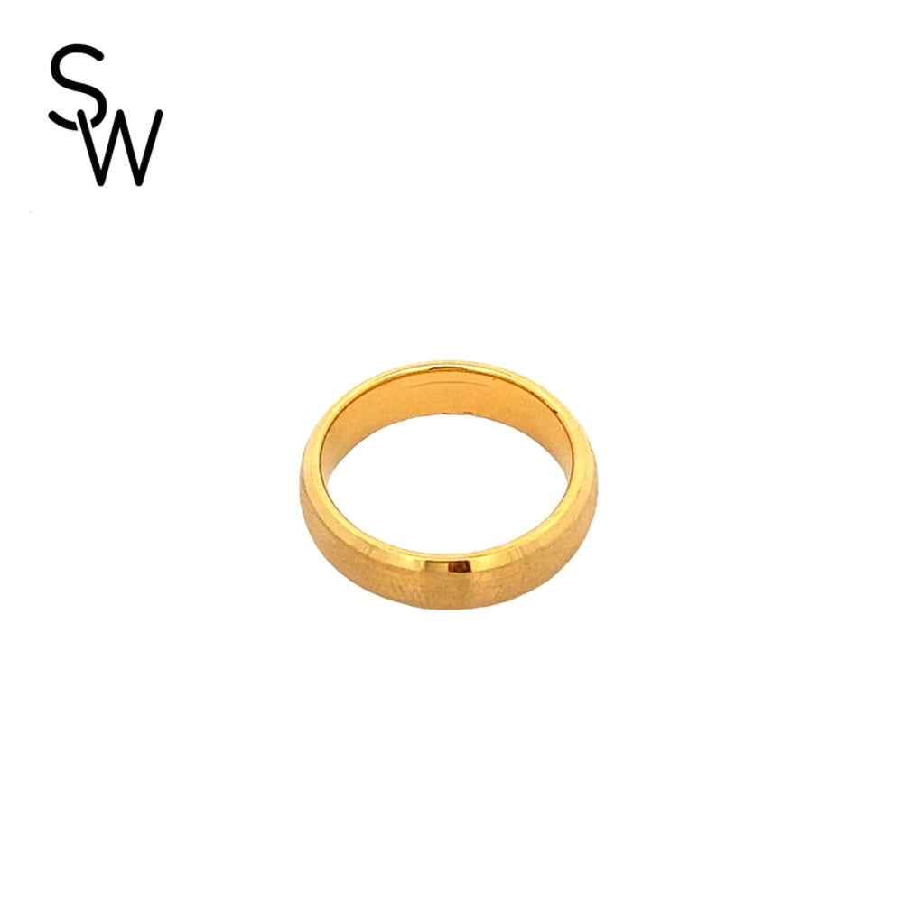 
                      
                        T8412 BRUSHED PLISHED GLDPLTD TNGSTEN RING
                      
                    