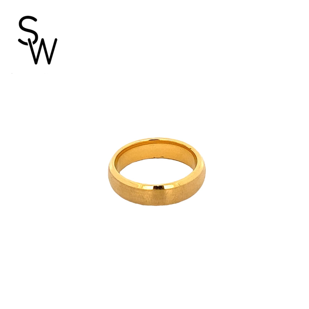 
                      
                        T8412 BRUSHED PLISHED GLDPLTD TNGSTEN RING
                      
                    