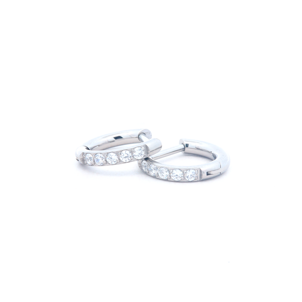 SilverWorks Alessia Titanium Hoop Earrings