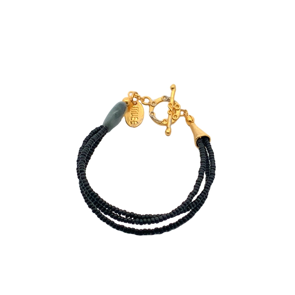 WLB045BEADS BRACELET W/GLASS BEADS