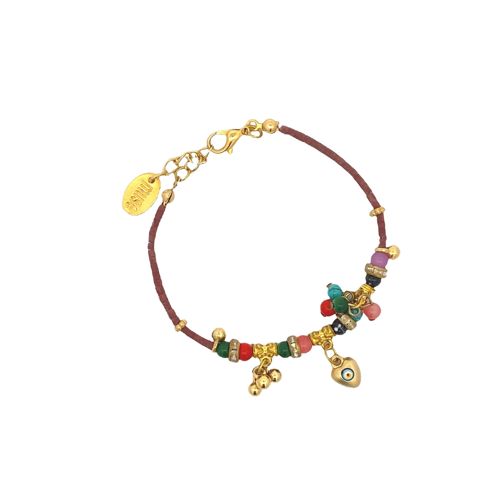 WLB048 GOLD PLATED ASSTD. BEADS W/ CZ