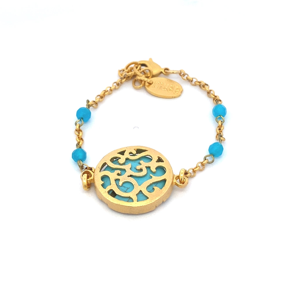 
                      
                        WLB053 GOLD PLATED BRCELET W/TORQUISE STONE
                      
                    