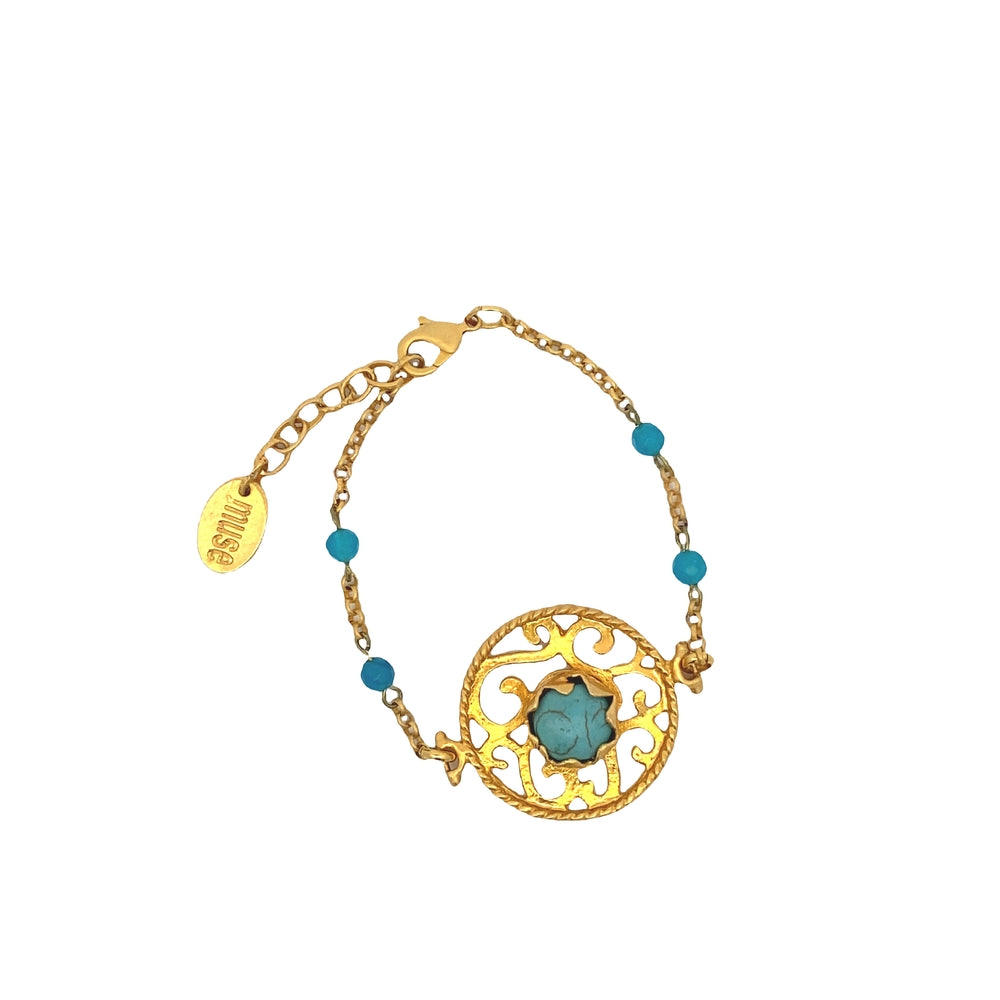 
                      
                        WLB054 GOLD PLATED BRCELET W/TORQUISE STONE
                      
                    
