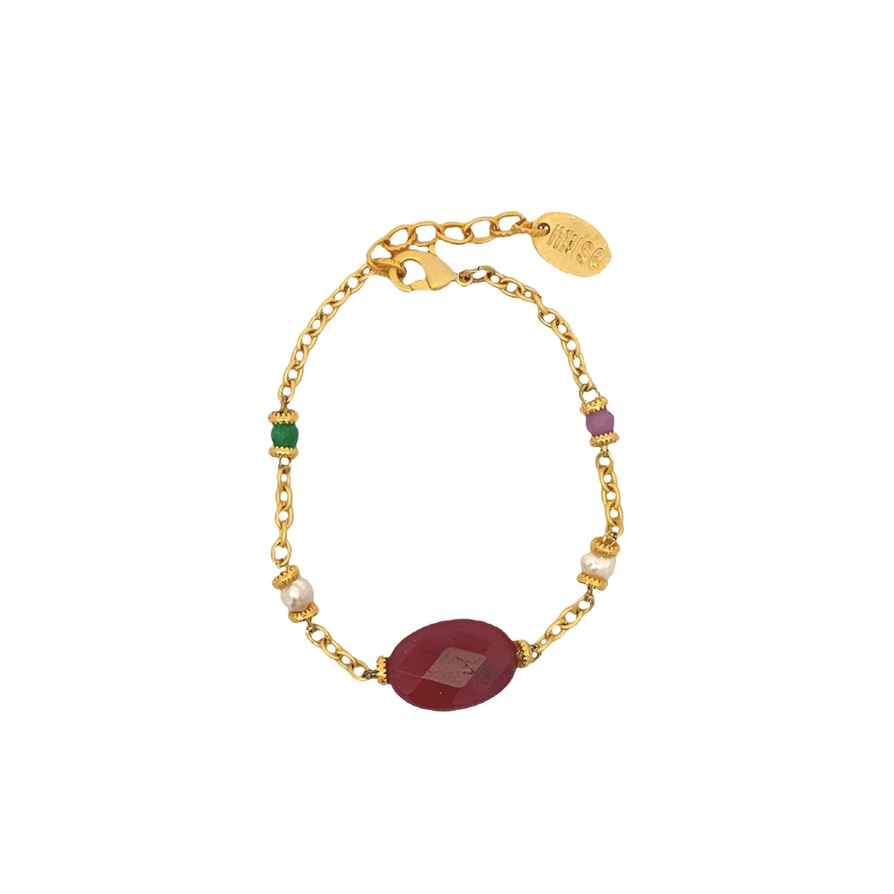 
                      
                        WLB055GOLD PLATED BRACELET W/ GLASS BEADS
                      
                    