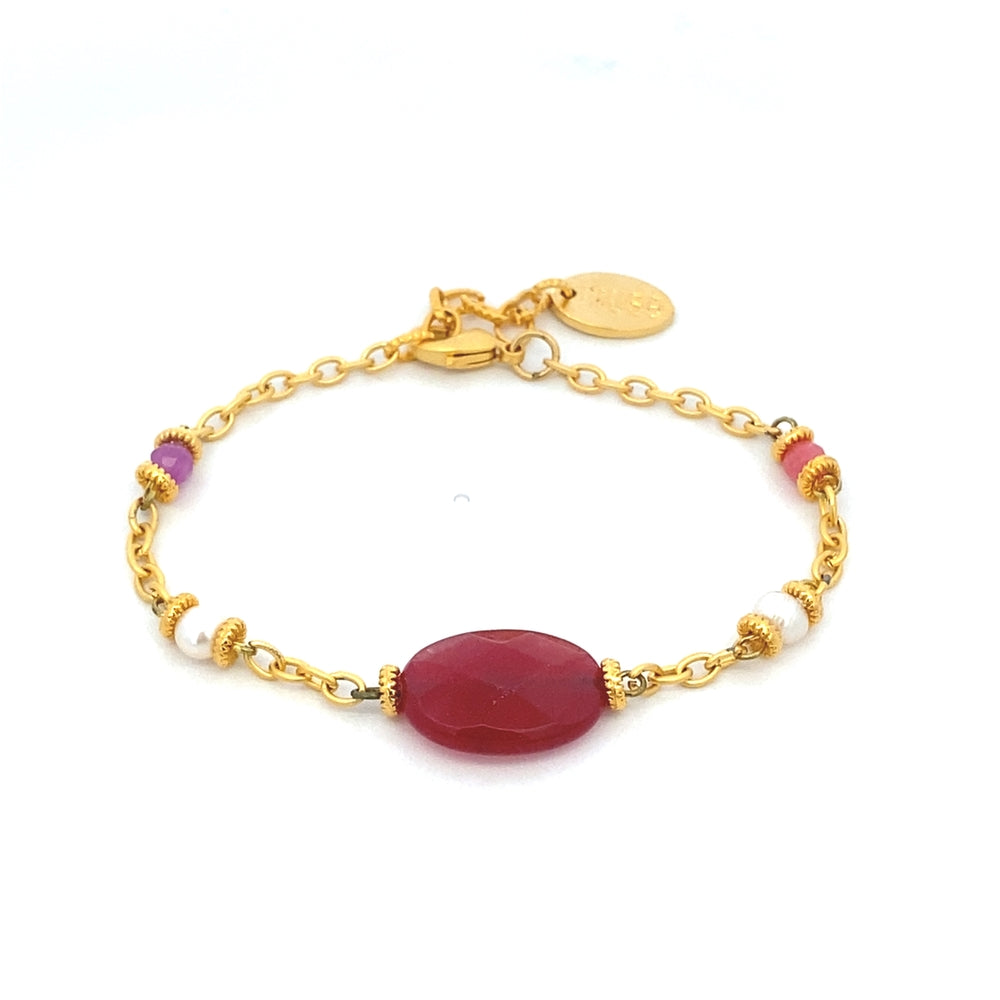
                      
                        WLB055GOLD PLATED BRACELET W/ GLASS BEADS
                      
                    